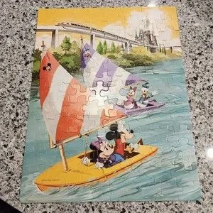 Disney | Games | Vintage Walt Disney World Large Piece Puzzle Monorail ...